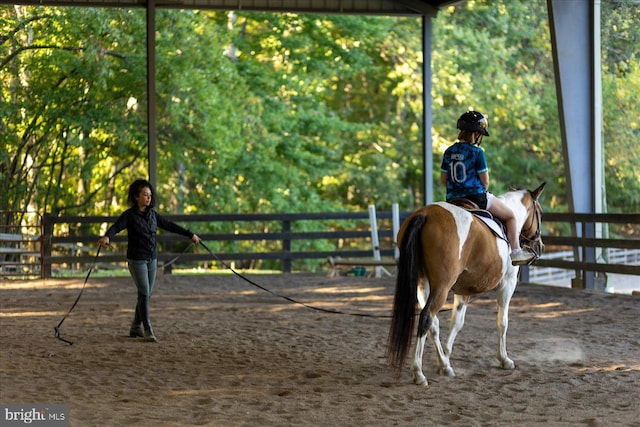 view of horse barn