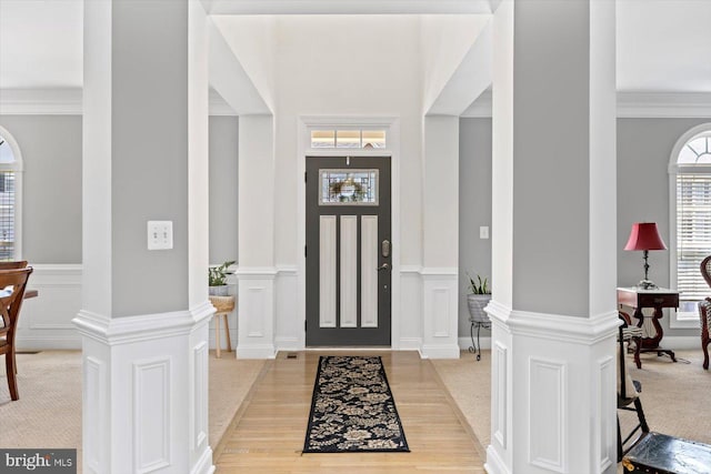 11 Garnet Way, Fredericksburg, VA 22405 - entryway with plenty of natural light, light wood-style flooring, and a decorative wall