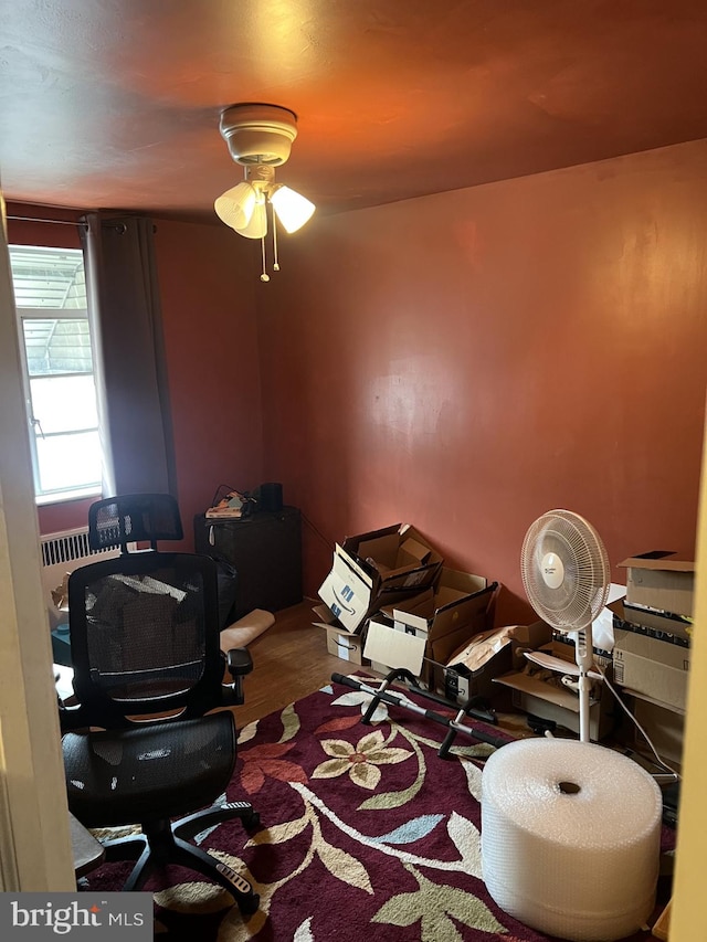 4207 Bleigh Ave, Philadelphia, PA 19136 - office space with a ceiling fan and wood finished floors