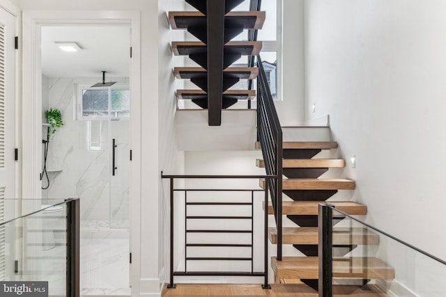 1104 N Bodine St, Philadelphia, PA 19123 - stairs featuring baseboards