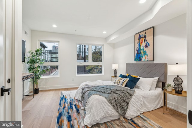 1104 N Bodine St, Philadelphia, PA 19123 - bedroom with recessed lighting, baseboards, light wood-type flooring, and visible vents