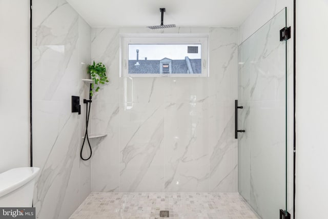 1104 N Bodine St, Philadelphia, PA 19123 - bathroom featuring a marble finish shower and toilet