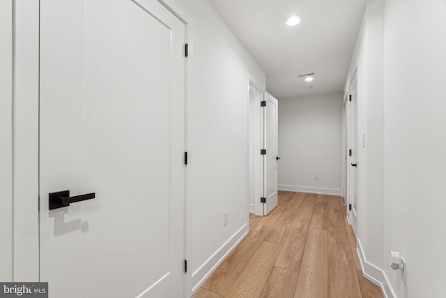 1104 N Bodine St, Philadelphia, PA 19123 - hall with recessed lighting, baseboards, and light wood finished floors