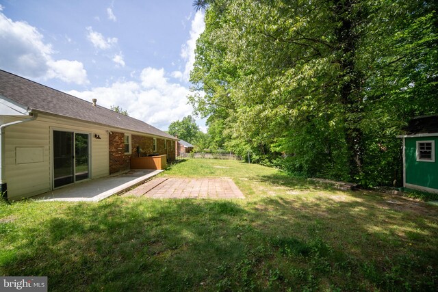 view of yard featuring a patio area