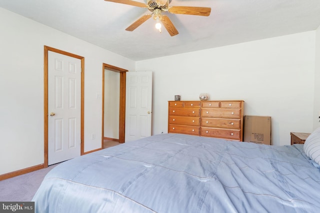 13478 Spruce, King George, VA 22485 - bedroom with carpet floors, baseboards, and ceiling fan