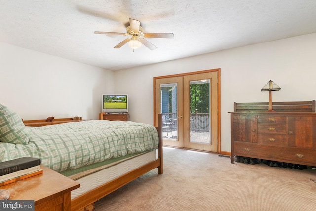 13478 Spruce, King George, VA 22485 - carpeted bedroom with access to outside, french doors, and ceiling fan