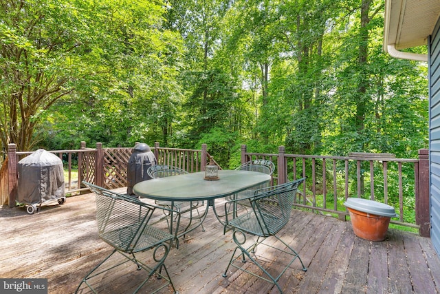 13478 Spruce, King George, VA 22485 - deck featuring outdoor dining space and a grill