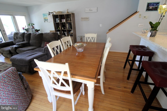 646 River Oak Ct Unit A-8Bs, Salisbury, MD 21801 - dining area featuring light wood finished floors and stairway