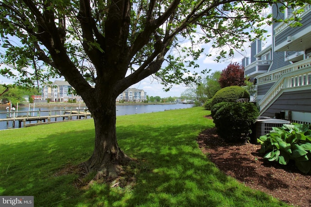 646 River Oak Ct Unit A-8Bs, Salisbury, MD 21801 - view of grassy yard with a water view and central air condition unit