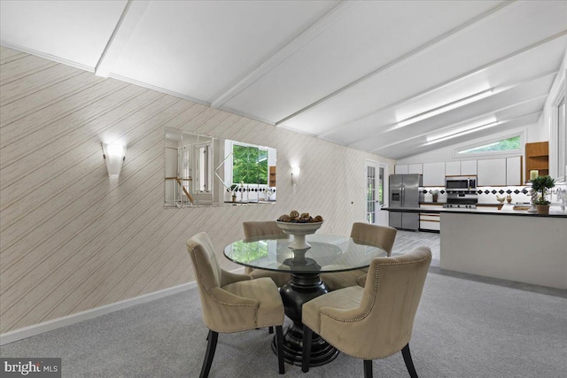 11801 Cherry Grove Dr, Gaithersburg, MD 20878 - dining room with a wealth of natural light and vaulted ceiling with beams