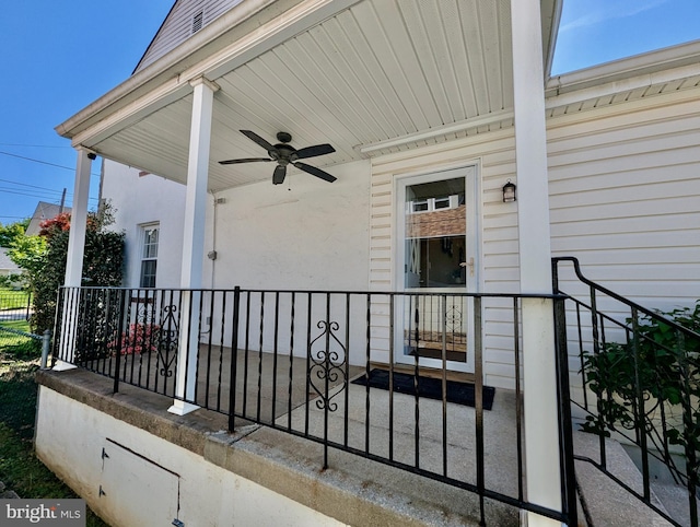 460 Burmont Rd, Drexel Hill, PA 19026 - view of patio with covered porch and ceiling fan