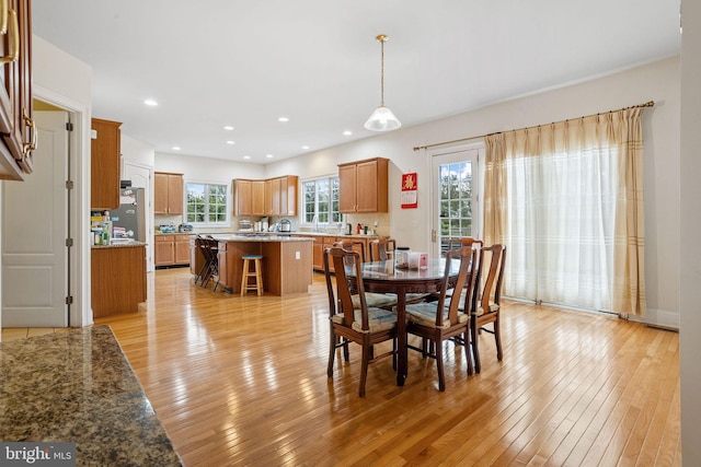 17 Grant Dr, Cream Ridge, NJ 08514 - dining area with light wood-type flooring and recessed lighting