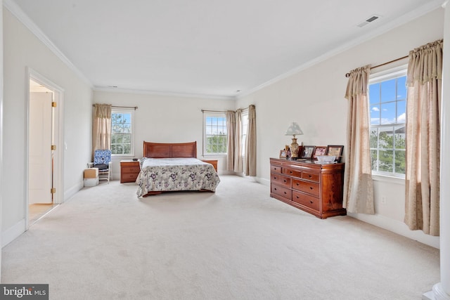 17 Grant Dr, Cream Ridge, NJ 08514 - bedroom featuring carpet floors, ornamental molding, and baseboards