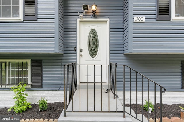 view of exterior entry