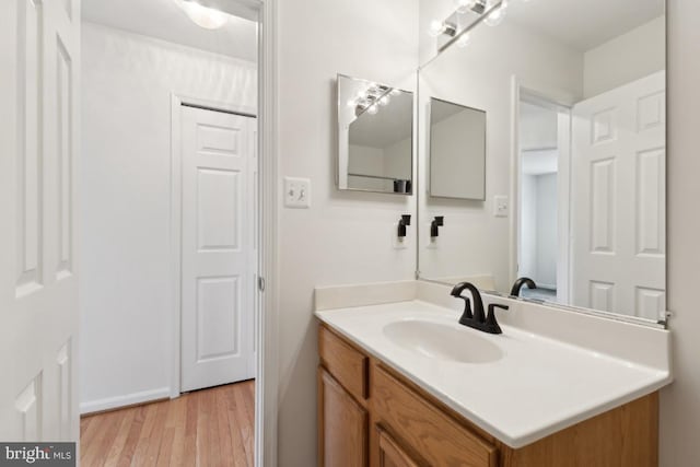 11408 Leland Pl, Waldorf, MD 20601 - bathroom with vanity and wood finished floors