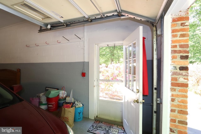 3901 Stoneybrook Rd, White Plains, MD 20695 - doorway to outside with concrete block wall