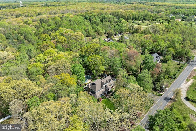 aerial view of a forest