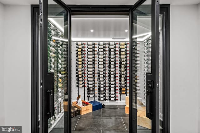 view of wine room