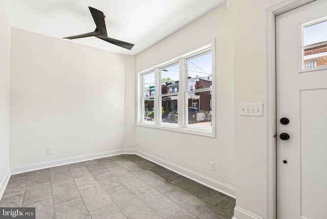 1107 S Divinity St, Philadelphia, PA 19143 - interior space with baseboards, ceiling fan, and a healthy amount of sunlight