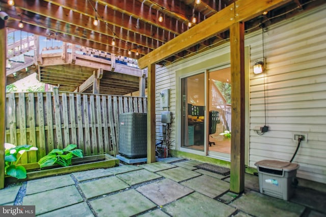 5709 Burke Towne Ct, Burke, VA 22015 - view of patio / terrace featuring central AC unit