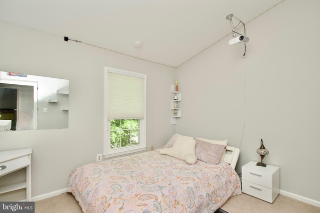 4024 Nicholas Ct, Fairfax, VA 22033 - carpeted bedroom with baseboards and vaulted ceiling