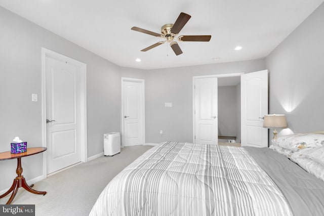 20920 Houseman Ter, Ashburn, VA 20148 - carpeted bedroom with baseboards, ceiling fan, and recessed lighting