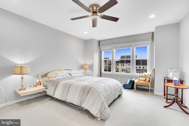 20920 Houseman Ter, Ashburn, VA 20148 - carpeted bedroom featuring recessed lighting, baseboards, and ceiling fan