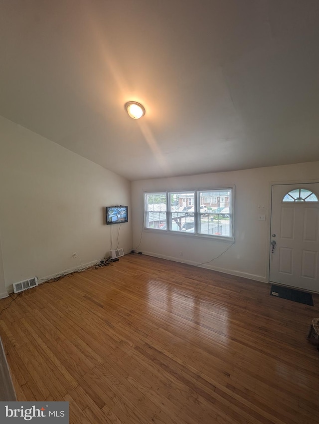 2407 S 12th St, Camden, NJ 08104 - entryway with baseboards, visible vents, and wood finished floors