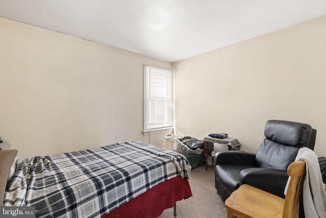 bedroom with carpet