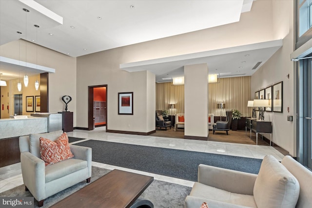 lobby with visible vents
