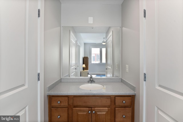 400 Renfro Dr Unit 209, Glen Burnie, MD 21060 - bathroom featuring vanity and a ceiling fan
