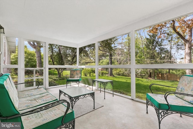 sunroom featuring plenty of natural light
