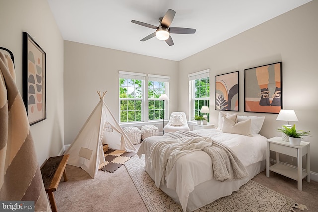 6354 Islington St, Middle River, MD 21220 - bedroom featuring light carpet and a ceiling fan