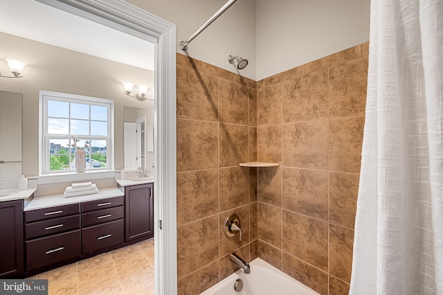6354 Islington St, Middle River, MD 21220 - bathroom featuring shower / bath combination with curtain and vanity