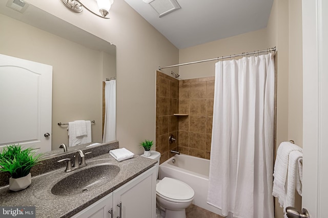 6354 Islington St, Middle River, MD 21220 - full bath with vanity, toilet, and shower / bathtub combination with curtain