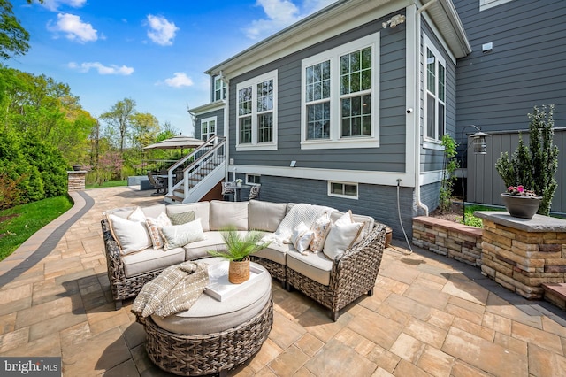 6354 Islington St, Middle River, MD 21220 - view of patio / terrace with an outdoor living space