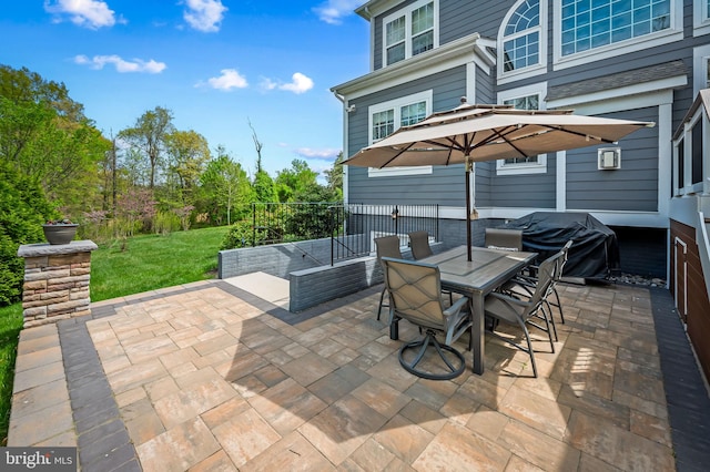 6354 Islington St, Middle River, MD 21220 - view of patio / terrace featuring grilling area and outdoor dining area