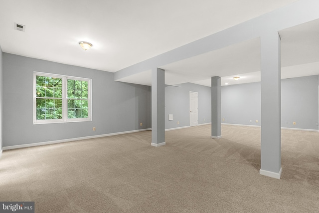 12850 Salmon Run Ct, Manassas, VA 20112 - below grade area featuring carpet floors, baseboards, and visible vents