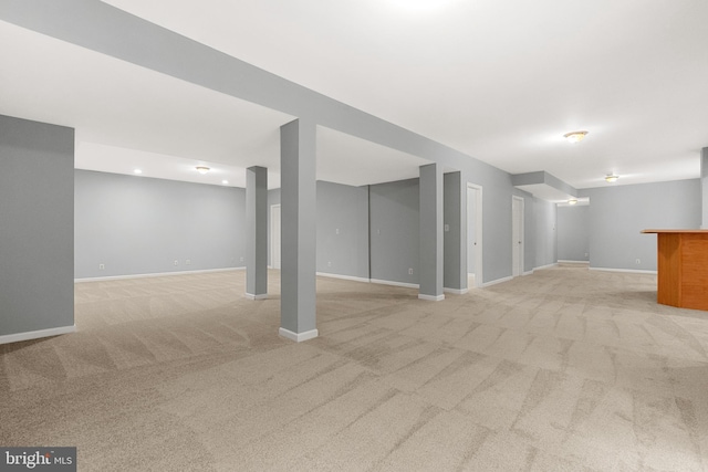 12850 Salmon Run Ct, Manassas, VA 20112 - finished below grade area with light colored carpet, bar, and baseboards