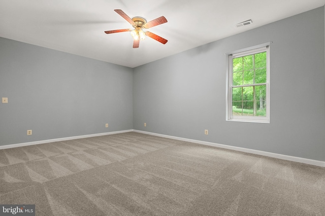 12850 Salmon Run Ct, Manassas, VA 20112 - carpeted empty room featuring a ceiling fan, baseboards, and visible vents