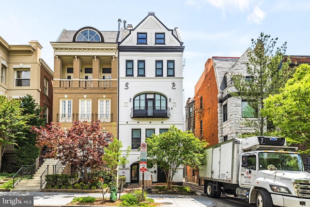 view of neoclassical home