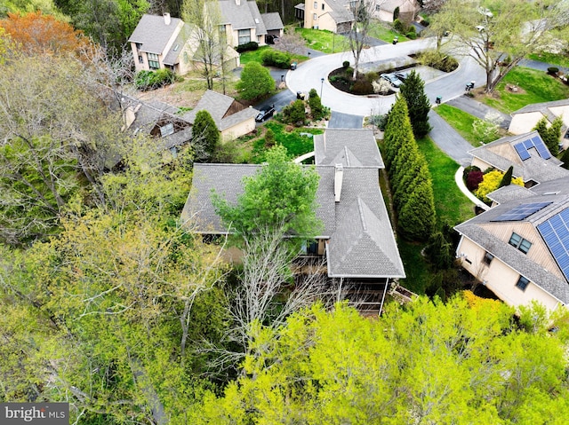 drone / aerial view featuring a residential view