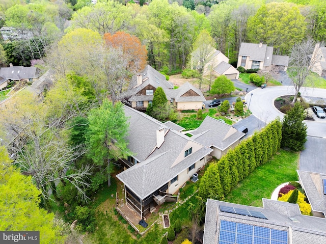 drone / aerial view featuring a residential view