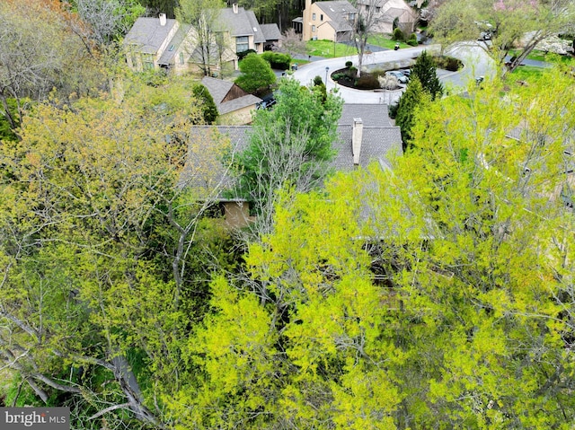 aerial view featuring a residential view