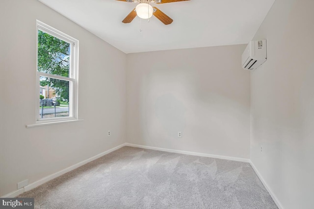 5018 Quimby Ave, Beltsville, MD 20705 - carpeted spare room with ceiling fan, a wall mounted AC, and baseboards