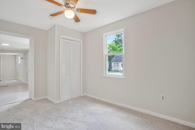 5018 Quimby Ave, Beltsville, MD 20705 - unfurnished bedroom featuring carpet floors, baseboards, a closet, and ceiling fan