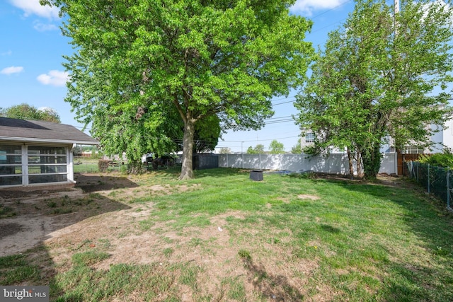 view of yard with fence private yard