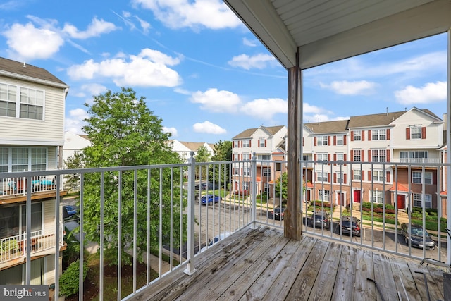 balcony featuring a residential view