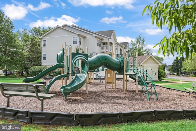 view of community jungle gym