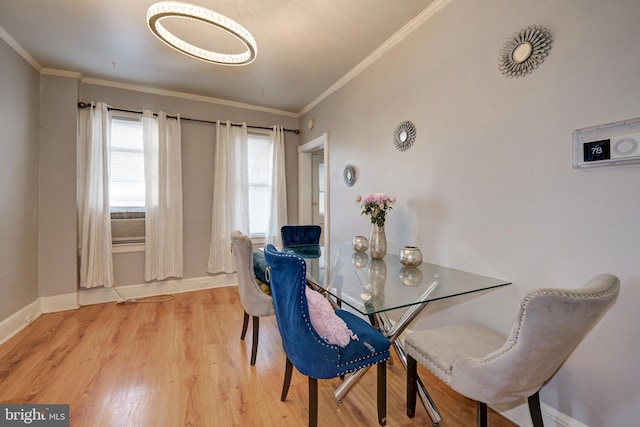 322-324 Washington Ave, Laurel Springs, NJ 08021 - dining area with baseboards, ornamental molding, and light wood-style floors